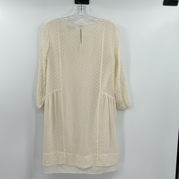 Madewell Ivory Etude Silk Swiss Dot Mini Dress Sm - Picture 4 of 7